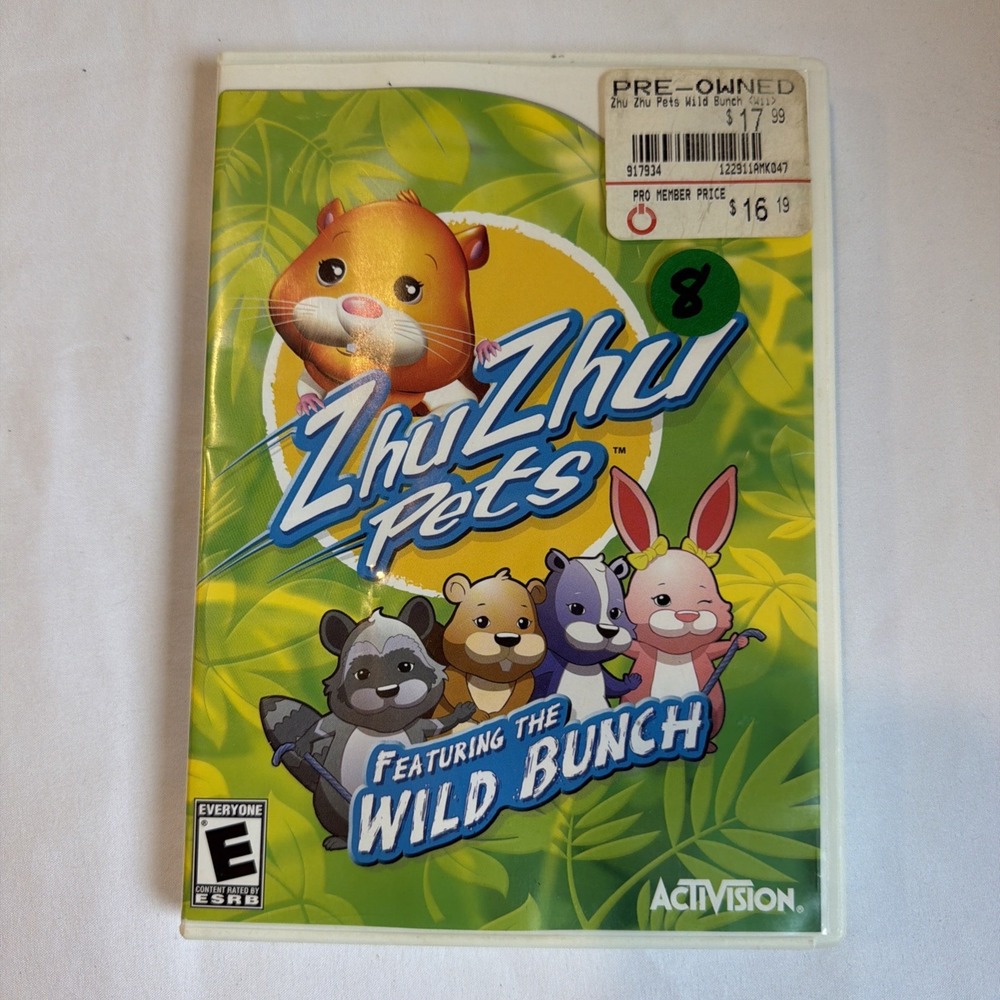 Zhu Zhu Pets Featuring the Wild Bunch Nintendo Wii  Complete